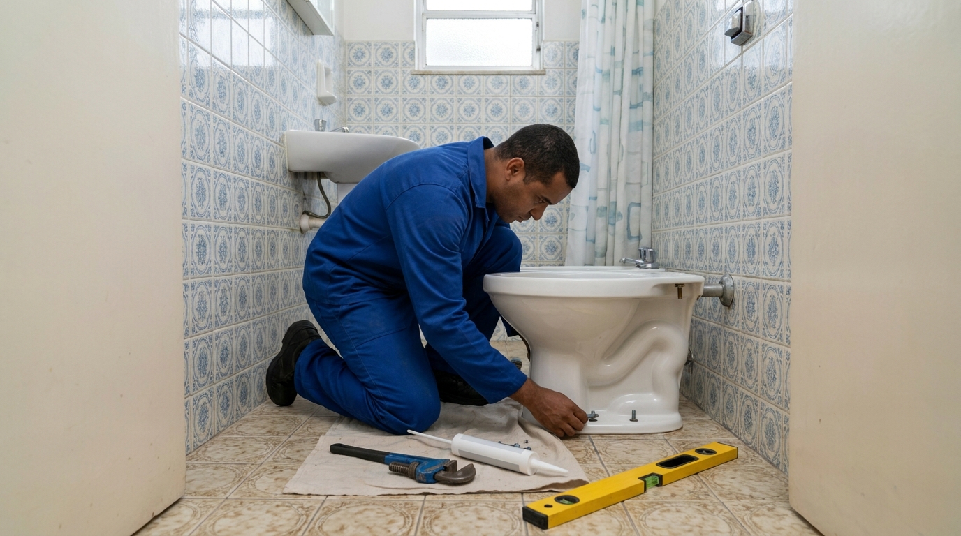 Instalação de vaso sanitário residencial em Macapá‑AP